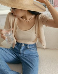 Two Piece Knit Short Sleeve Top