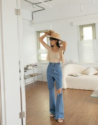 Two Piece Knit Short Sleeve Top