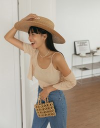 Two Piece Knit Short Sleeve Top
