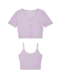 Two Piece Knit Short Sleeve Top