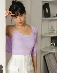 Two Piece Knit Short Sleeve Top