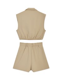 Edgy Lapel Suit Vest Set