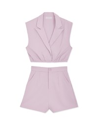 Edgy Lapel Suit Vest Set