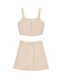 Elegant Tweed Tank Top + Skirt Set
