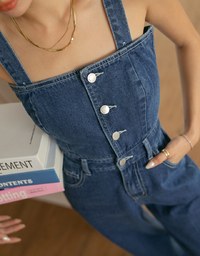 2way Denim Jeans Tank Jumpsuit