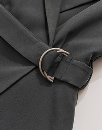 Edgy Smart Lapel Playsuit (With Belt)