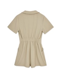 Edgy Smart Lapel Buttoned Playsuit