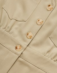 Edgy Smart Lapel Buttoned Playsuit