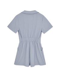 Edgy Smart Lapel Buttoned Playsuit