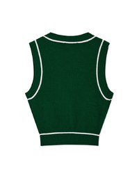 Preppy Crop Knit Tank Top