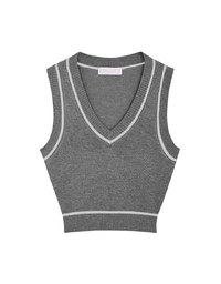Preppy Crop Knit Tank Top
