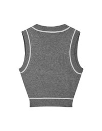 Preppy Crop Knit Tank Top