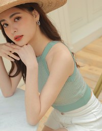Très Chic Halter Knit Top