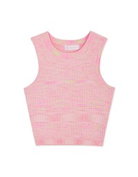 Mix Color Knit Fitted Tank Top