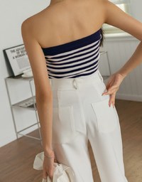 Striped Knit Tube Top
