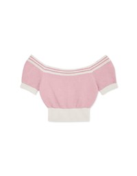 Off Shoulder Knit Crop Top