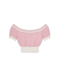 Off Shoulder Knit Crop Top