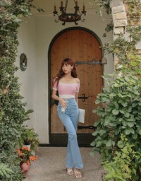 Off Shoulder Knit Crop Top