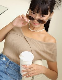 2way Lapel Sleeveless Knit Top