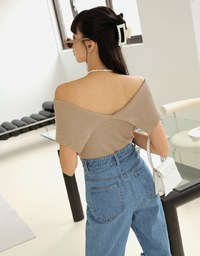 2way Lapel Sleeveless Knit Top