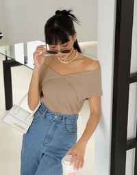2way Lapel Sleeveless Knit Top
