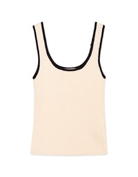 Contrast Edge Knit Tank Top