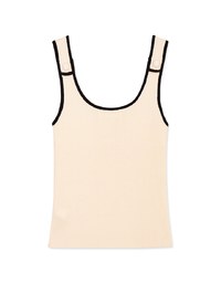 Contrast Edge Knit Tank Top