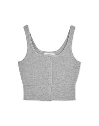 Button Down Knit Tank Top