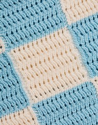 Checkerboard Knit Tank Top