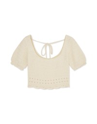 Tie Back Hole Knit Top