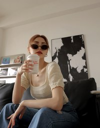 Tie Back Hole Knit Top