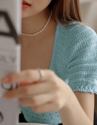 Tie Back Hole Knit Top