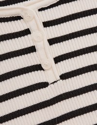 Striped Button Up Crop Tank Top