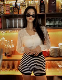 Sheer Mixed Yarn Knit Top
