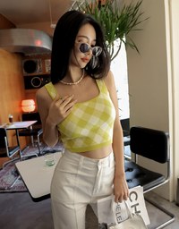 Summer Checkered Tank Top
