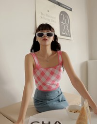 Summer Checkered Tank Top