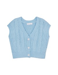 V Neck Buttoned Textured Top