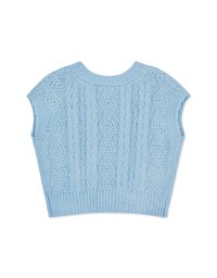 V Neck Buttoned Textured Top