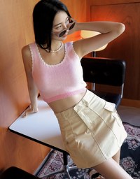 Cutie Edge Knit Tank Top