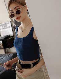 Textured Knit Tank Top
