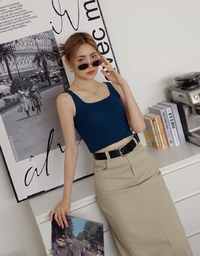 Textured Knit Tank Top