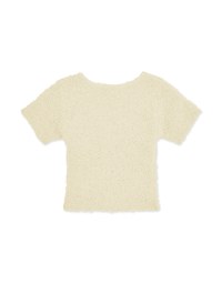 Wool V Neck Short Sleeve Top