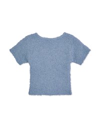 Wool V Neck Short Sleeve Top