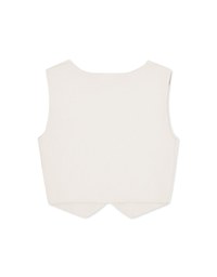 Thick Pound Knit Buttoned Vest Top