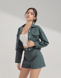 Textured Thick Short Coat