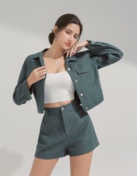 Textured Thick Short Coat