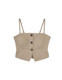 【Elecher's Design】Bra Padded Suit Vest Corset Top (with removable straps )