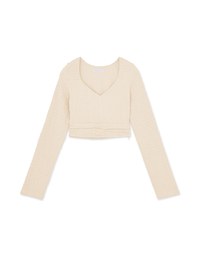 Crinkled Heart Neckline Top