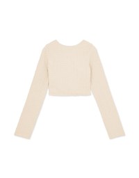 Crinkled Heart Neckline Top