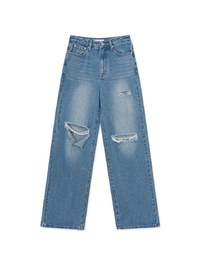 【Elecher's Design】BOSS MOM Distressed Denim Jeans